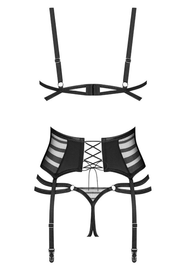 Obsessive 3-teiliges Ouvert-Set Modell Lune Bellis 198046 – Schwarz – Ansicht 6