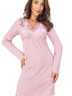 Donna Nachthemd Modell Ramona II 308400 – Puderrosa – Ansicht 1