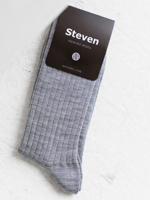 Gerippte Socken Merino Wool 130 ohne drückenden Bund – STEVEN