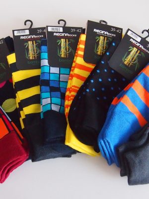 Gemusterte Herren-Bambussocken – REGINA SOCKS