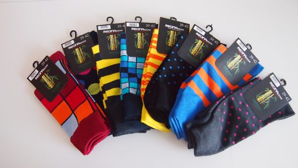 Gemusterte Herren-Bambussocken – REGINA SOCKS