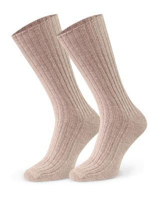 Gerippte Damensocken 185 mit Lammwolle – STEVEN