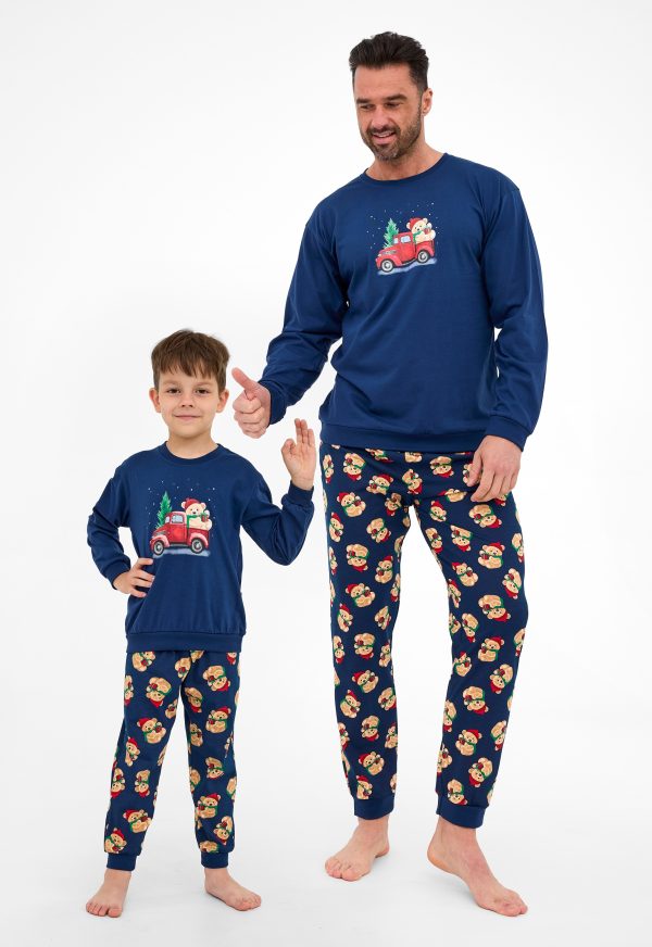 Herren-Pyjama 115 290 Teddy 2, Langarm – CORNETTE – Ansicht 3