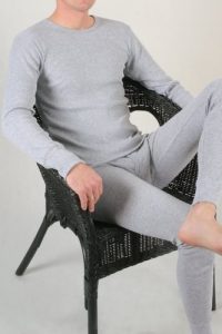Herren-Unterhemd 0616 Melange, Langarm – MARTEX – Ansicht 2