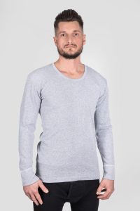 Herren-Unterhemd 0616 Melange, Langarm – MARTEX