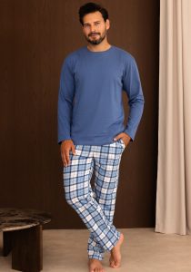 Herren-Pyjama 6006, Langarm – REGINA – Ansicht 2