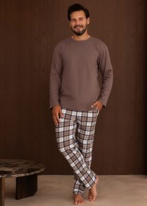 Herren-Pyjama 6006, Langarm – REGINA