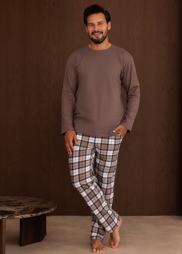 Herren-Pyjama 6006, Langarm – REGINA