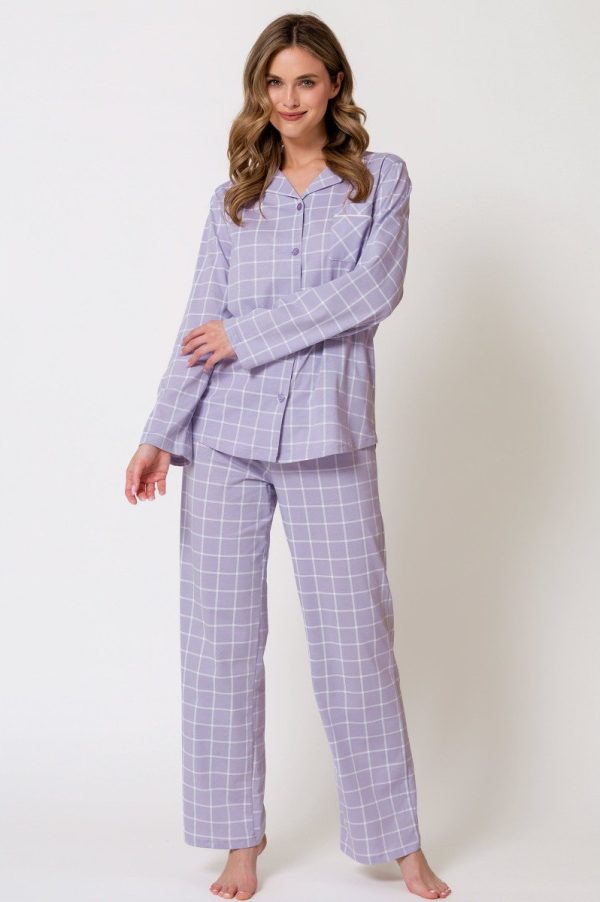 Damen-Pyjama Lila 1782 – LEVEZA – Ansicht 4
