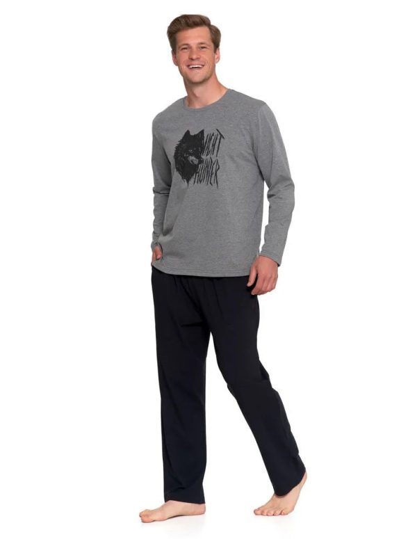 Herren-Pyjama PDM5300 013, Langarm – MORAJ – Ansicht 6