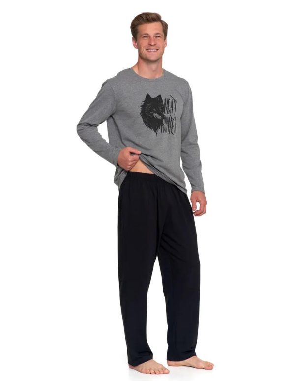 Herren-Pyjama PDM5300 013, Langarm – MORAJ – Ansicht 7