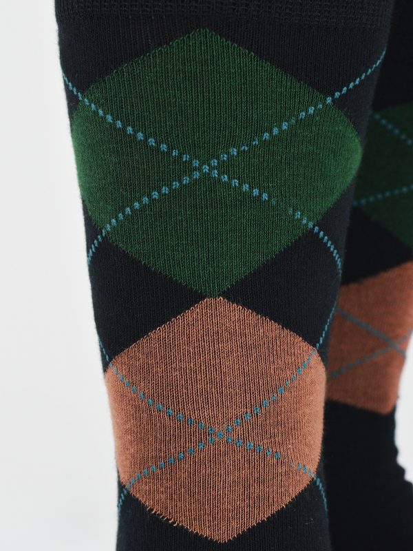 Socken SB182 M 01 – Schwarz – Muster 07