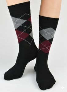 Socken SB182 M 01 – Schwarz – Muster 09