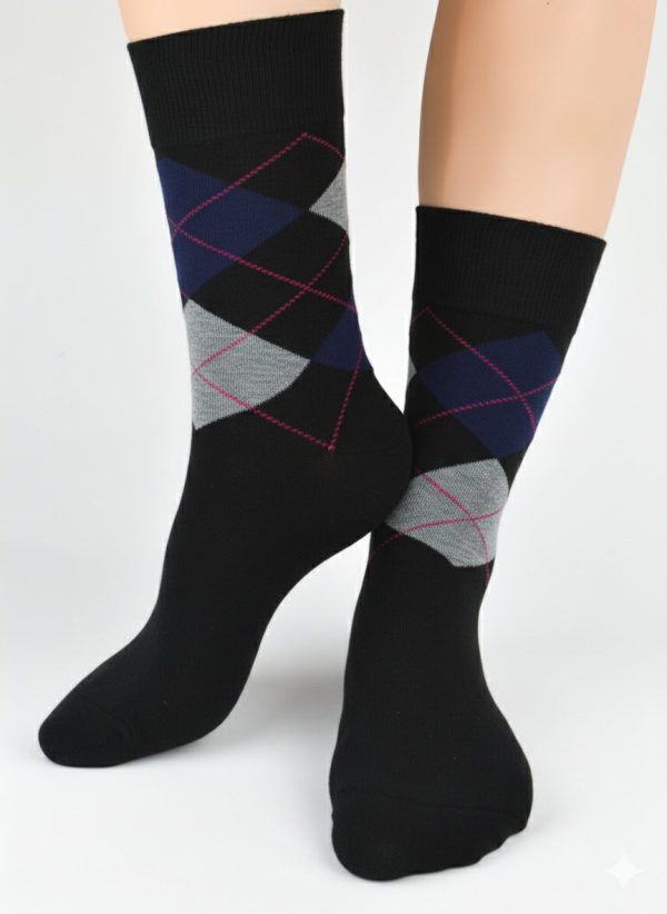 Socken SB182 M 01 – Schwarz – Muster 12