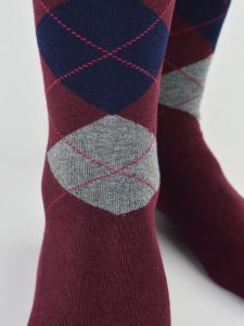 Socken SB182 M 01 – Bordeaux – Muster 05
