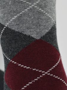 Socken SB182 M 01 – Grau meliert – Muster 11