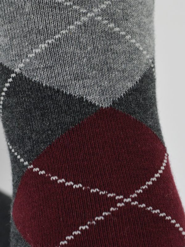 Socken SB182 M 01 – Grau meliert – Muster 11