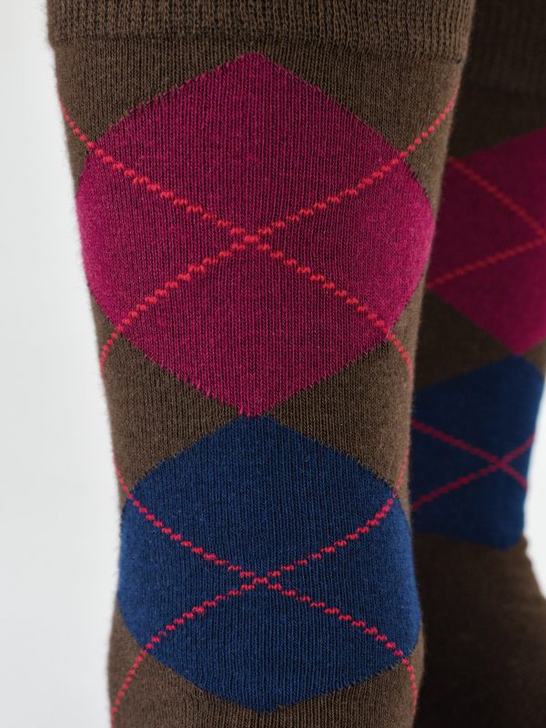 Socken SB182 M 01 – Braun – Muster 08