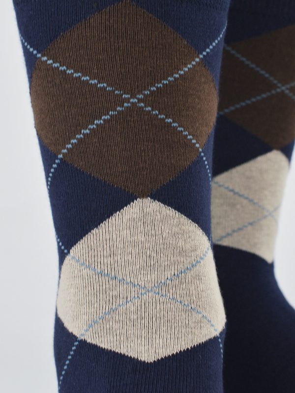 Socken SB182 M 01 – Marineblau – Muster 04